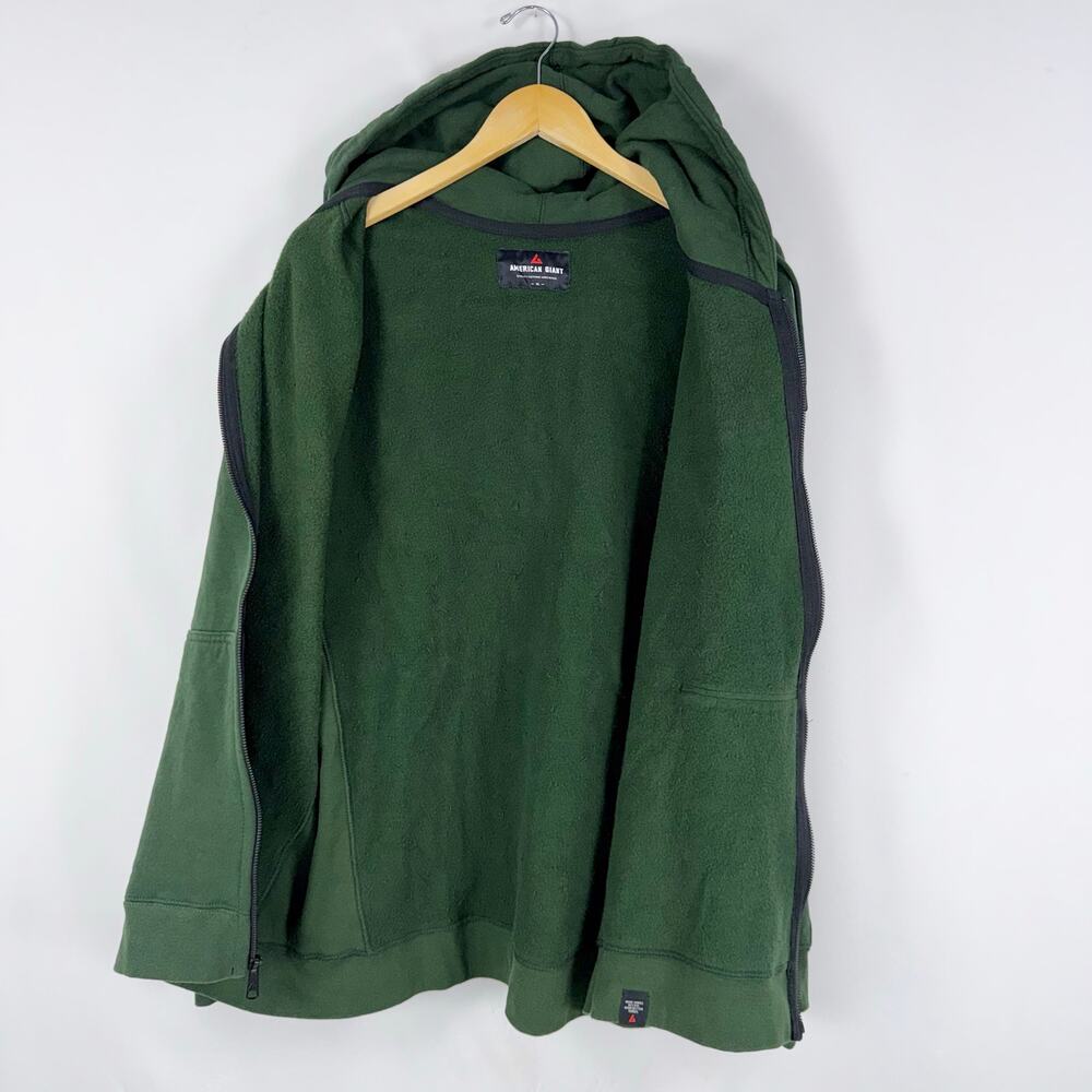 American Giant Heavyweight Relaxed Classic Hoodie Sweatshirt Men's XL Green - Picture 5 of 15